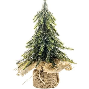 UMETNA BOŽIČNA DREVESA POZLAČENA JUTINA VREČKA 20 CM 133173