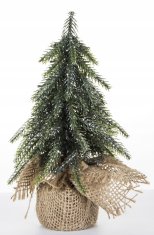 Majhna umetna božična jelka iz jute 20 cm srebrne barve