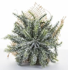 Majhna umetna božična jelka iz jute 20 cm srebrne barve