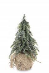 Majhna umetna božična jelka iz jute 20 cm srebrne barve