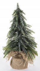 Majhna umetna božična jelka iz jute 26 cm srebrne barve