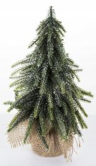 Majhna umetna božična jelka iz jute 26 cm srebrne barve