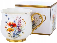 Vrček v škatli, porcelan, 450 ml, skodelica, cvetlični vzorec