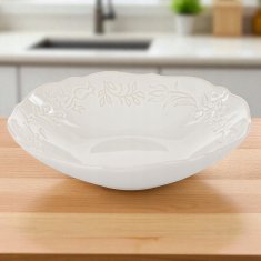 Skleda za solato, kremna porcelanasta skleda, 13 cm