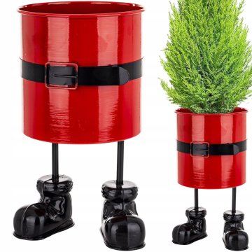 Pokrov za cvetlični lonec, božična figurica Božička, stojalo za božično drevo 33 cm