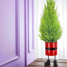 Pokrov za cvetlični lonec, božična figurica Božička, stojalo za božično drevo 33 cm