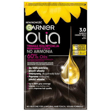 576901 Garnier Olia permanentna barva za lase 3.0 zelo temno rjava