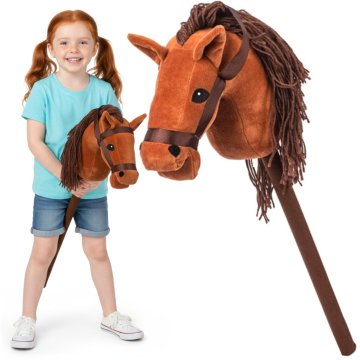 Hobi konj konjska glava na palici zvok plišast rjav mehak galop griva