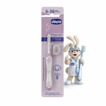 Chicco Zobna ščetka Lilac 6-36 mesecev