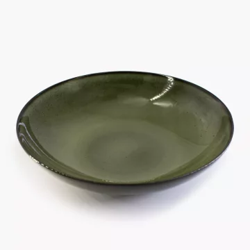 DUKA Globok krožnik, porcelanasta skleda, MOSS, 24 cm, zelena,