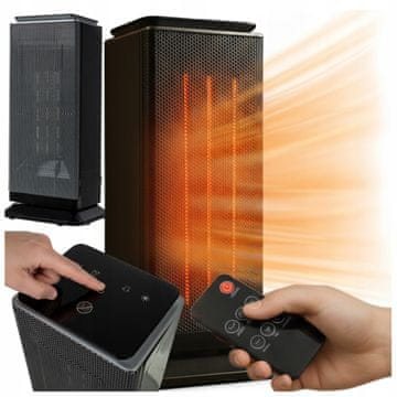 Stebrni ventilatorski grelec Tihi električni grelec z ventilatorjem in pretokom zraka