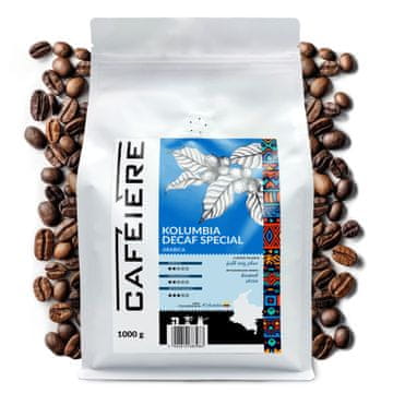 Kava v zrnu CAFEIERE Arabica brez kofeina Kolumbija DECAF SPECIAL, 1 kg