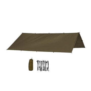 BUSHMEN ULTRA-Ponjava 3×3 temno olivna ultralahka, 410 g, 3000 mm HO SilNylon 20D
