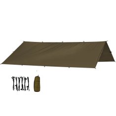 BUSHMEN ULTRA ponjava 4×3 - temno olivna ULTRALIGHT najlonska 20D ripstop kampirna ponjava