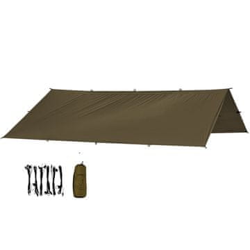 BUSHMEN ULTRA ponjava 4×3 - temno olivna ULTRALIGHT najlonska 20D ripstop kampirna ponjava