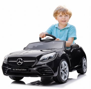 Mercedes Benz SLC300 Cabrio avtomobilček na baterije z daljinskim upravljalnikom, črne barve
