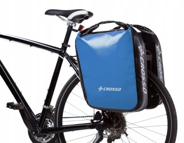Crosso Kolesarski kovčki Dry 60 | Sistem | Modra | Velik logotip