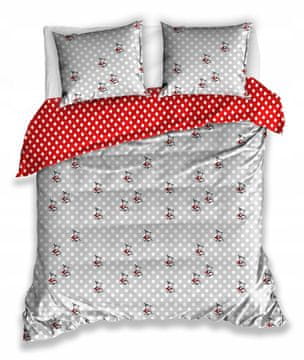 Carbotex Posteljnina Moomin 160x200 2x70x80 bombažni saten licenčni komplet