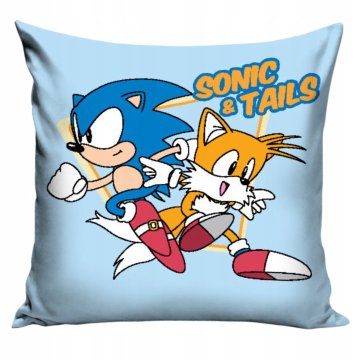 Carbotex Licencirana prevleka za vzglavnik Sonic and Tails z igralnimi junaki za otroško sobo