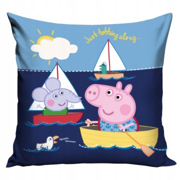 Carbotex Dekorativna prevleka za vzglavnik Peppa Pig z motivom čolna za otroke