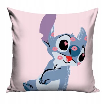 Disney Lilo & Stitch Licencirana roza prevleka za vzglavnik z motivom Stitcha in angela