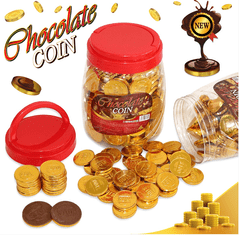 Zlati čokoladni kovanci 200 kosov 480g