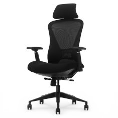 Ergonomski pisarniški stol Voyager, črne barve