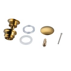Medeninasti zamašek za umivalnik Klik Klak brez preliva Gold - model 4
