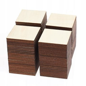LESENI KVADRATI 5x5cm KVADRAT IZ VEZANEGA PLOŠČA 100 kosov