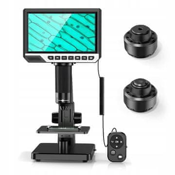 BE PROFESIONALNI DIGITALNI MIKROSKOP 2000x 12MP 11LED HD ZASLON 7" 32GB MicroSD