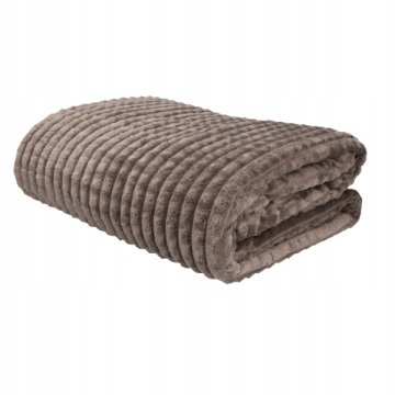 Home Odeja Cube rjava 160x200 cm reliefna 250 g/m² mehka pregrinjala za odejo