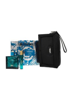 Versace Set Eros toaletna voda 100 ml + toaletna voda 10 ml + kozmetična torbica