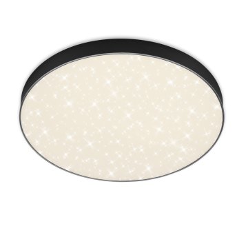 BRILONER LED stropna svetilka, črna, okrogla, 24,5 W, Ø38 cm, nevtralna barva, 4000 K