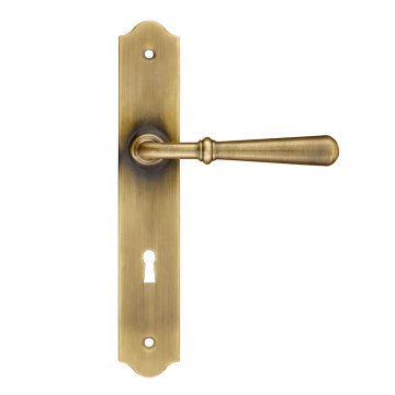 BARTON kljuka za vrata s ključavnico 72 mm PATINIRANA MEDENINA