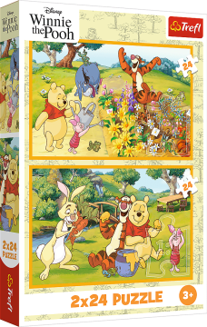 Trefl Puzzle Winnie the Pooh: A Day in the Garden 2x24 kosov