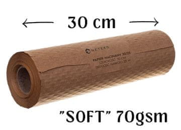 EK Siv ovojni papir z izrezom, širina 30 cm, 250 m