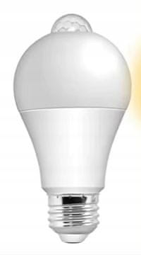 LED ŽARNICA 2835 SMD E27 12W PIR SENZOR GIBANJA IN SOMRAKA topla barva