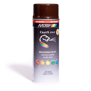 MOTIP DUPLI Akrilna barva v spreju RAL 8017 rjava 400 ml CRAFTS
