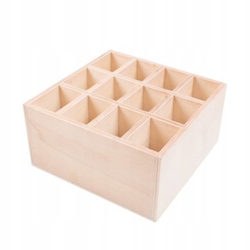 PLAYBOX Leseno stojalo za svinčnike/barvanke z 12 predelki