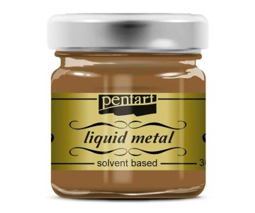 PENTART TEKOČA KOVINA 30 ml RJAVA
