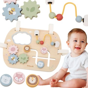 Viga Toys VIGA večnamenska lesena manipulativna plošča