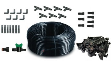 BH 100 m trpežna kapalna cev s premerom 16 mm in kompletom za montažo