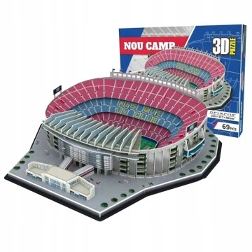 HABARRI Sestavljanka nogometnega stadiona CAMP NOU Fc Barcelona 3D model 69 kosov LaLiga