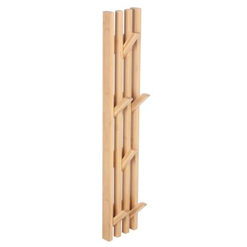 Stenski obešalnik iz bambusa za kopalnico BEGRYF 80x14x3,5