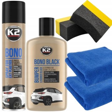 K2 BONO KOMPLET ZA ČIŠČENJE PNEVMATIK, OBNOVA PLASTIČNIH ODBIJAČEV 5V1