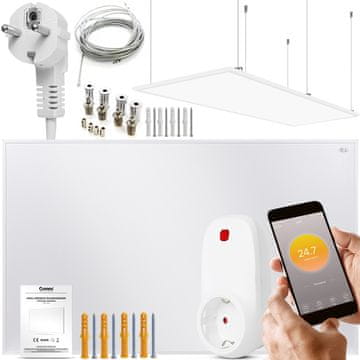 Carbon P800 bela IR grelna plošča + WiFi termostat + stropni komplet