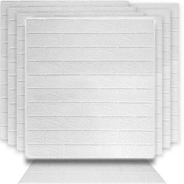 2x Dekorativni 3D stenski paneli 70x77cm Beli