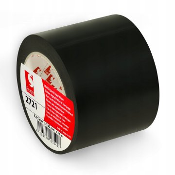 Scapa 2721 črni opozorilni talni označevalni trak 100 mm / 33 m