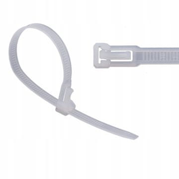 Elematic Odstranljive, večkrat uporabne, ponovno odpirajoče kabelske vezice 200 x 7,5 mm