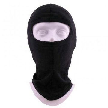 Balaclava črne bombažne motoristične tanke motorne